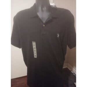 US POLO ASSN Polo Shirt Mens Sz 2XL Black Embroidered Logo NEW NWT